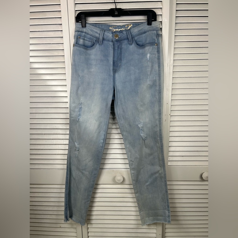 Seven Weekend East Fit Light Blue Distressed Women Jeans Size 4